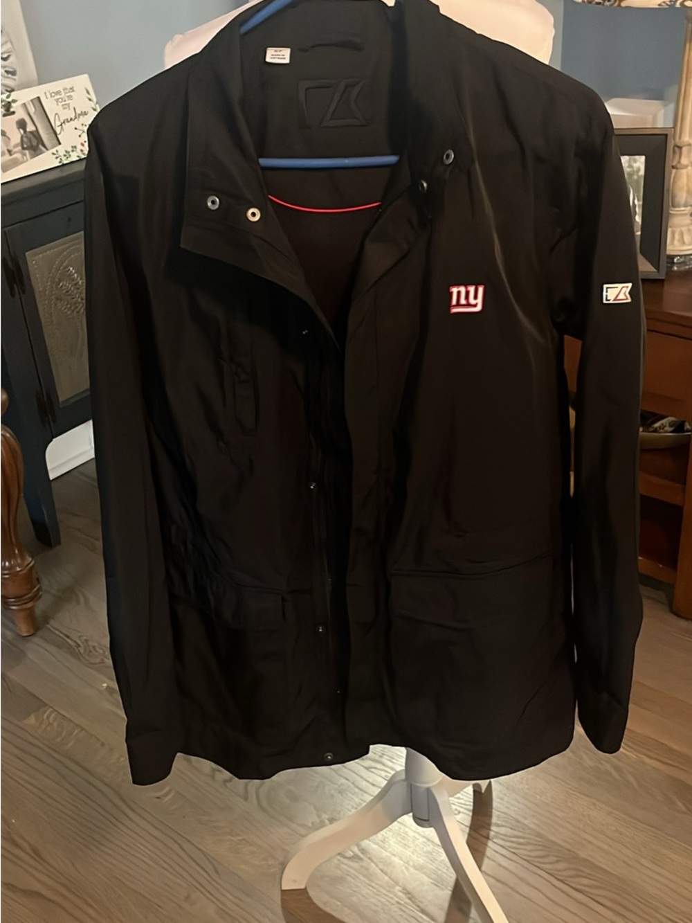 Cutter & Buck Black NY Windbreaker Jacket